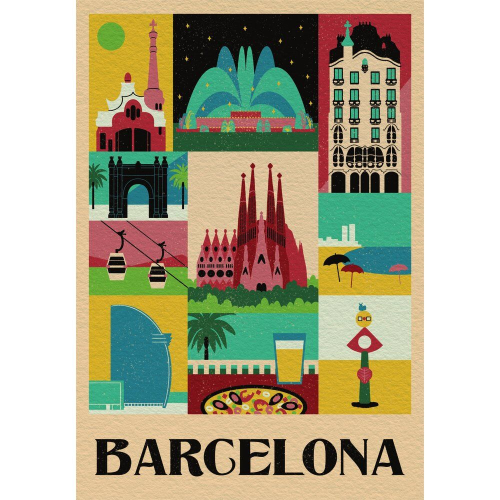 Puzzle Barcelona Style in the City 1000 Peças