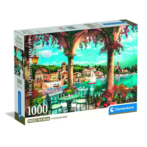 Puzzle Balcony view of Lake Como High Quality 1000 Peças