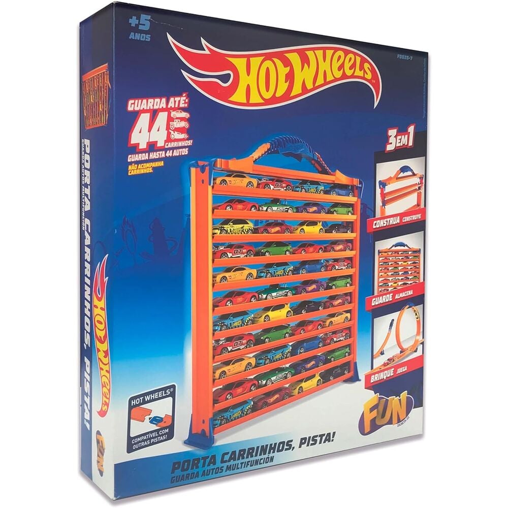 Estojo para transportar 3 carrinhos Hot Wheels