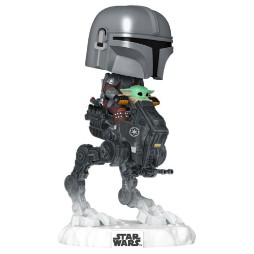 Figura POP Rides Deluxe Star Wars Mandalorian &Grogu The Mandalorian with Grogu in Imperial Remnant AT-RT