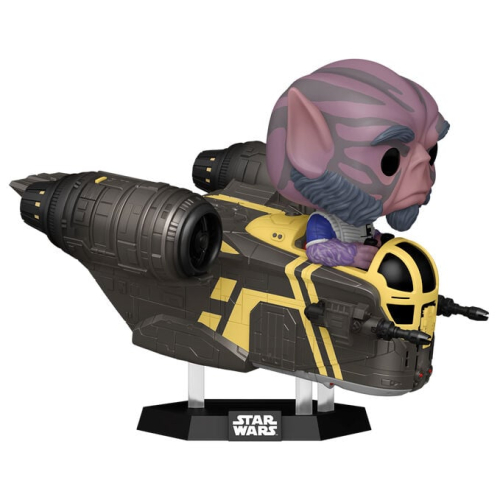 Figura POP Rides Deluxe Star Wars Mandalorian &Grogu Zeb Orrelios in the Razor Crest