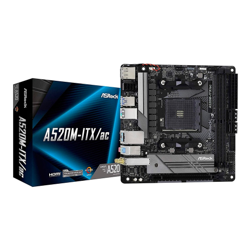 MOTHERBOARD M-ITX ASROCK - AM4 A520M-ITX | AC