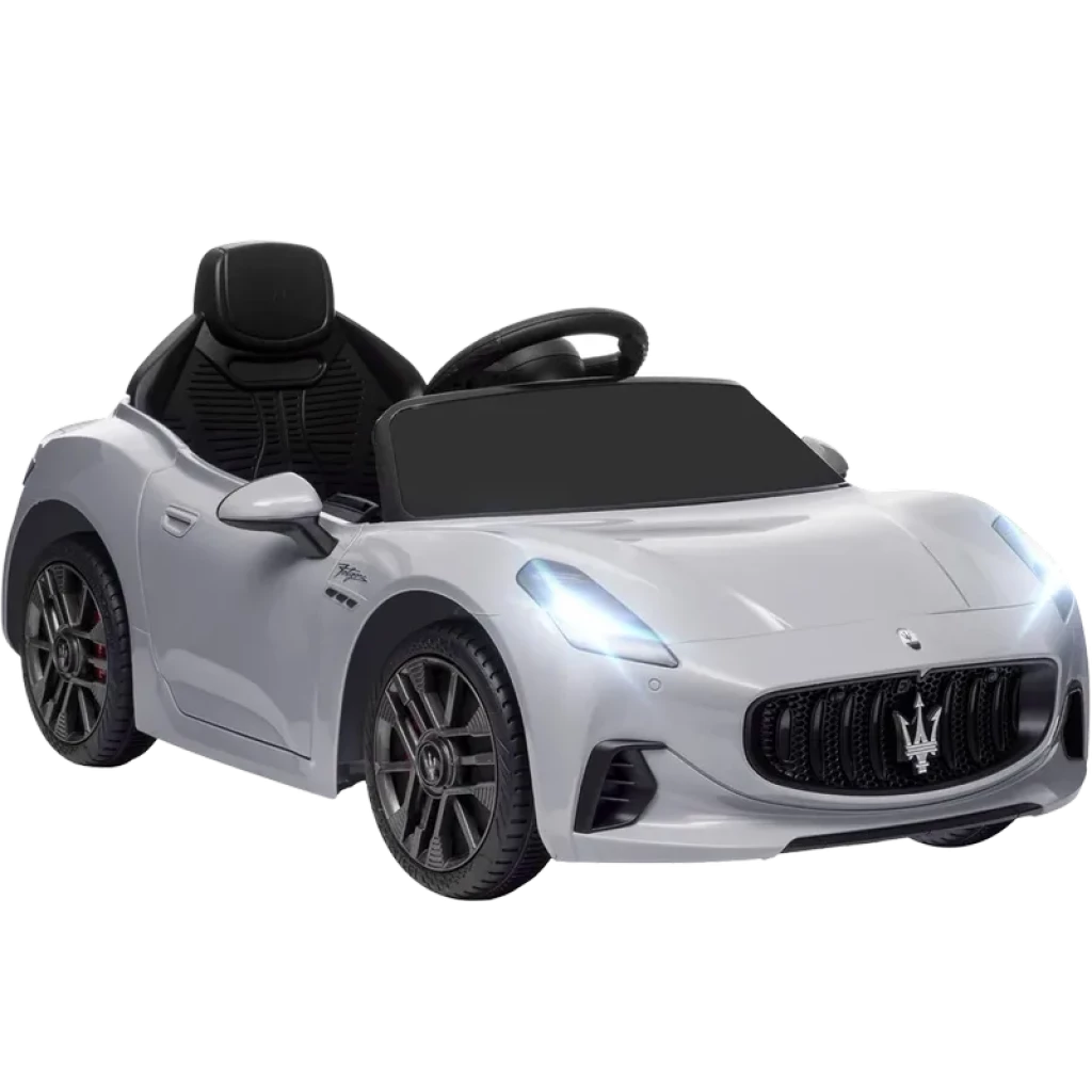 Maserati GranTurismo Folgore Carro Elétrico Infantil 12V com Controlo Remoto,Cinza