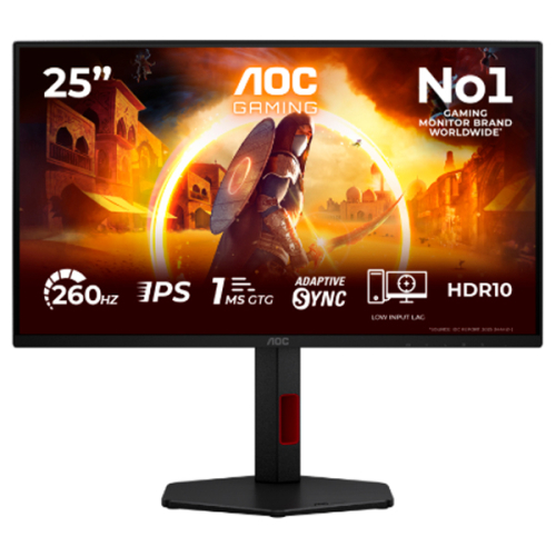 MONITOR AOC IPS 25"(24.5) FHD 1MS 260HZ HDMI DP HAS 25G4ZR
