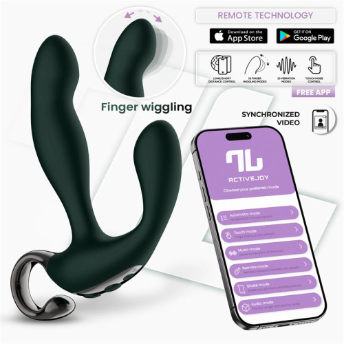 Greene Massajador Prostático com Finger Wiggling e App
