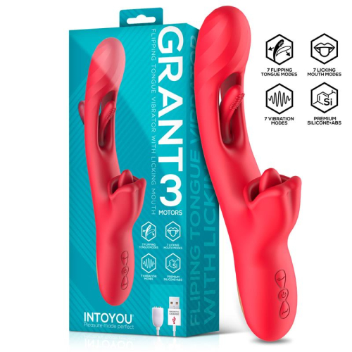 Grant Vibrador com Flipping e Lengua Licking 360º