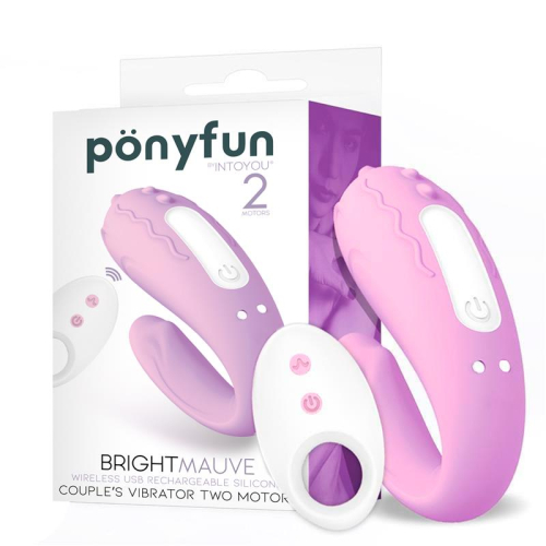 Brightmauve Vibrador para Casais Doble Motor Control Remoto USB Silicone