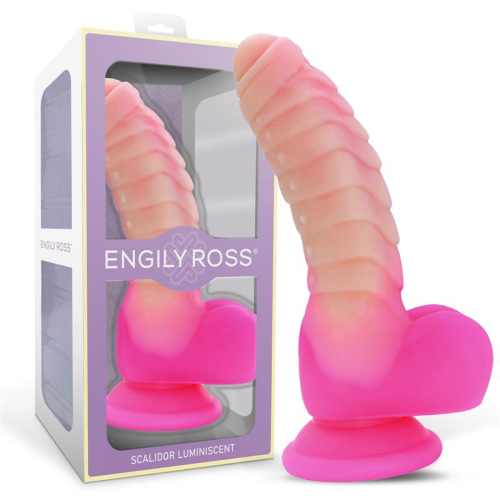 Scalidor Dildo Unicorn Brilha no Escuro Silicone Líquida 18 cm