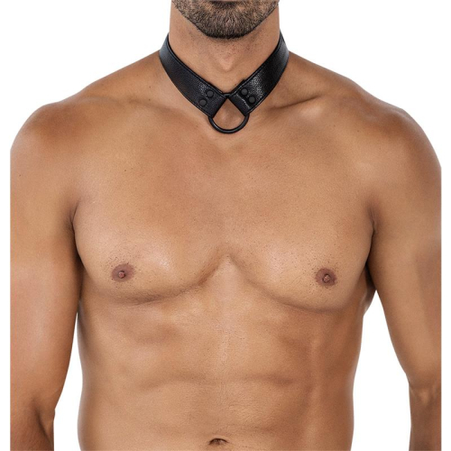 BL4CK08 C-Ring Body Collar Blackleatherlike Tamanho Único