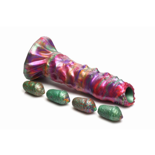 Dildo Ovipositor com 4 Ovos de Silicone 9