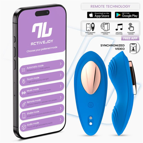 Vibrador de Calcinhas com App Silicone Azul