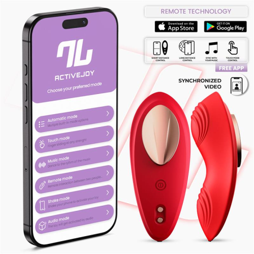 Vibrador de Calcinhas com App Silicone Vermelho