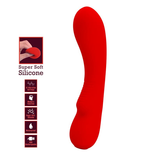 Prescott Vibrasor USB Silicome Vermelho