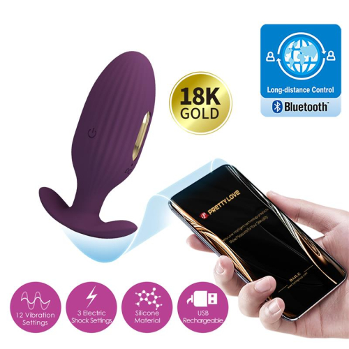 Jefferson Plug Anal com Vibração y Electroshock com APP