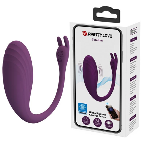 Catalina Ovo Vibrador com APP Púrpura