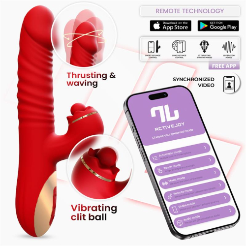 Ascen Vibrador com Thrusting e Waving e App USB Magnético