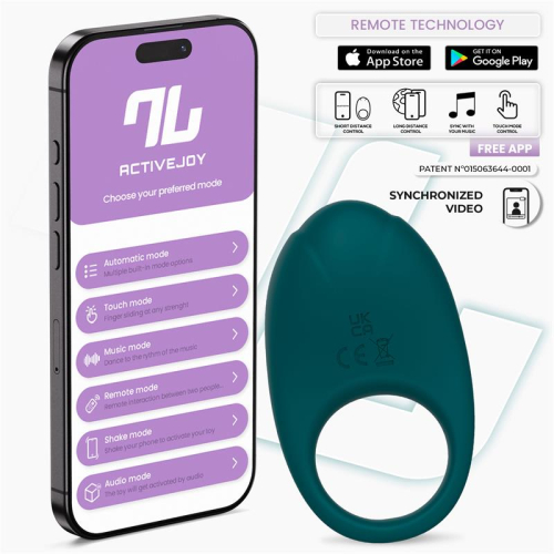 Ringo Anel Vibrador com APP Unibody Verde