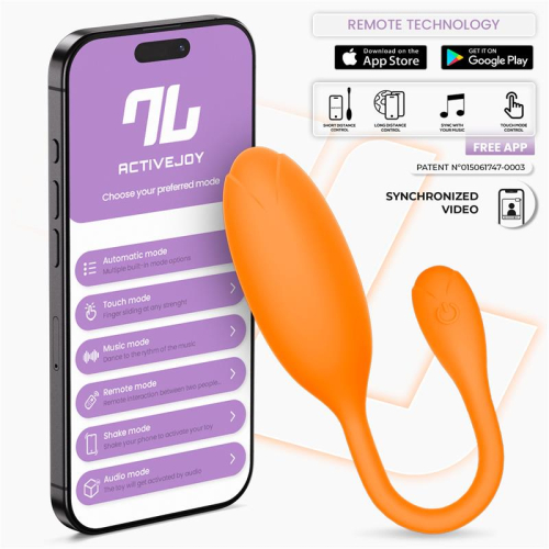Logan Ovo Vibrador com APP Silicone Unibody Naranja