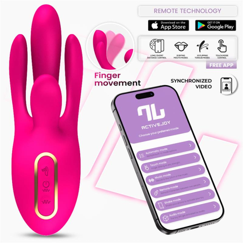 Derek Vibrador com Movimento Finger 3 Motores e App