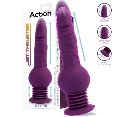 Booster Vibrador com Thrusting Ultra Jet Thruster com Potente Ventosa