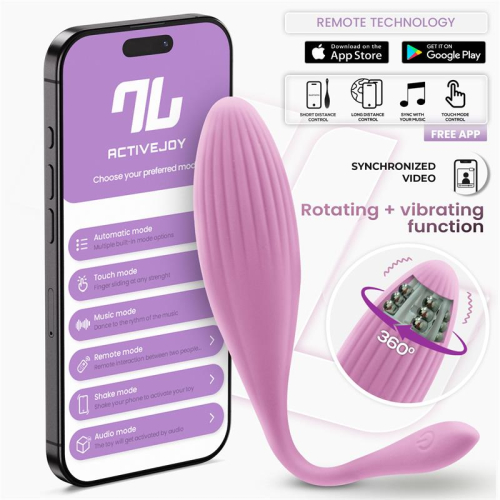 Ovo Vibrador com Bolas Internas com Rotación e App USB