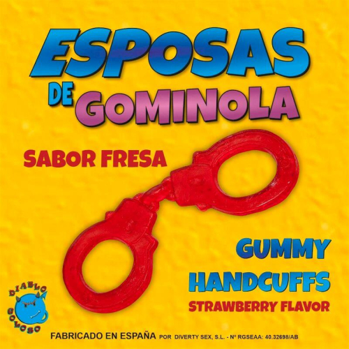 Algemas de Gominola Sabor Fresa Vermelho