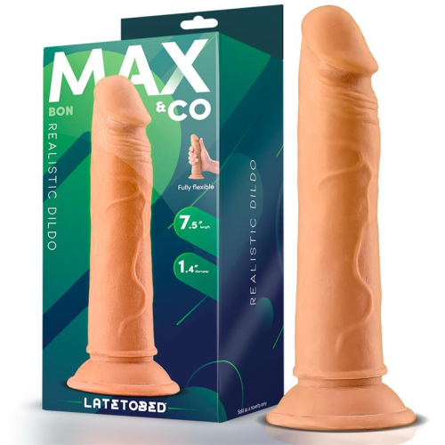 Bon Dildo Realista com Otário 7.5 Natural