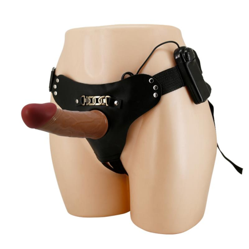 Arnés com Dildo oco e Vibração com Control Remoto Starks