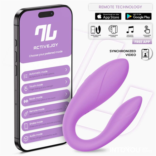 Brinquedo para Casais com App Flexible Silicone Lavanda