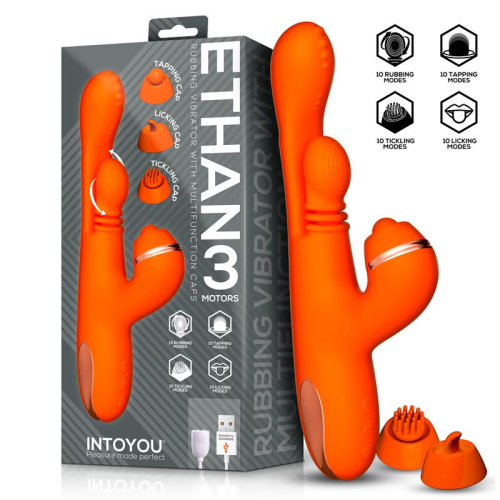Ethan Vibrador Massagem 360º para o Ponto G e Cabeças Intercambiables