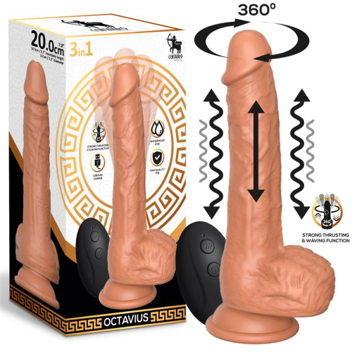Octavius Dildo com Vibração,penetração y Waving 360º 7.8 - 20 cm