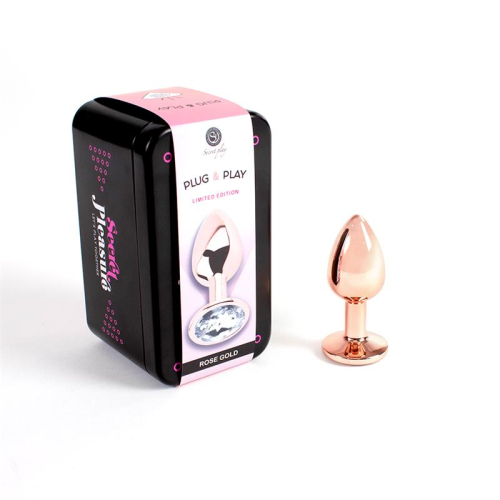 Plug Anal de Metal Rose Gold Tamanho S