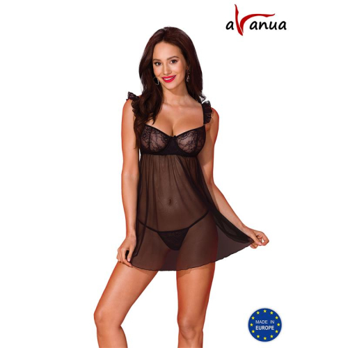 Milagros Camisa e Tanga Preto
