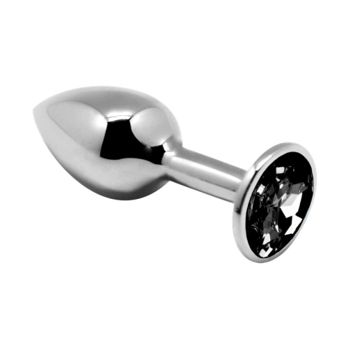 Plug Anal de Metal com Joya Preto Tamanho L