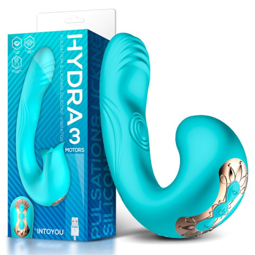 Hedra Vibrador com Pulsação e Língua Estimuladora de Clítoris 3 Motores USB