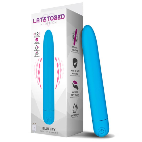 Blueske Vibrador 10 Funçãoes 18,5 cm USB Azul Mate