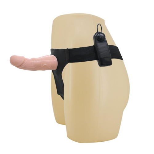 Baile Arnés com Dildo Vibrador Natural 15 cm