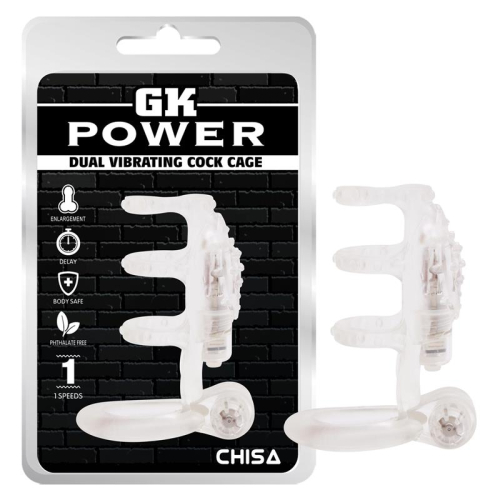 Manga para o Pénis Dual Vibrating Cock Cage
