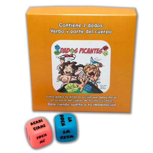 Jogo 2 Dados Fluorescentes Acción y Parte del Corpo