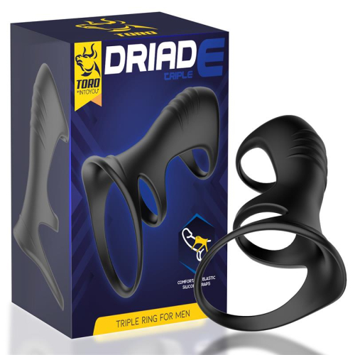 Driade Anel Triple para Homem Silicone