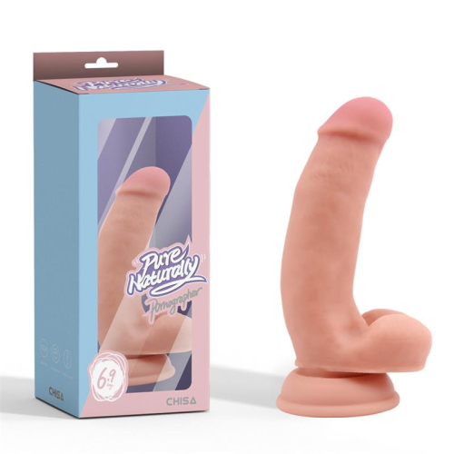 Pornographer Dildo Realista Silicone Líquida Dual-Density 17.6 cm