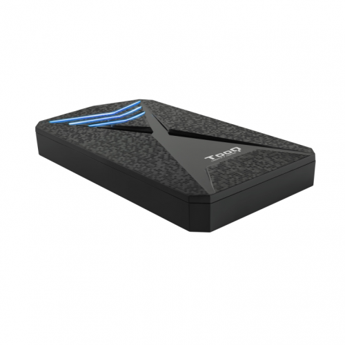 CAIXA DISCO EXTERNO 2.5 USB3.1 SATA TOOQ GAMING LEDS AZULES