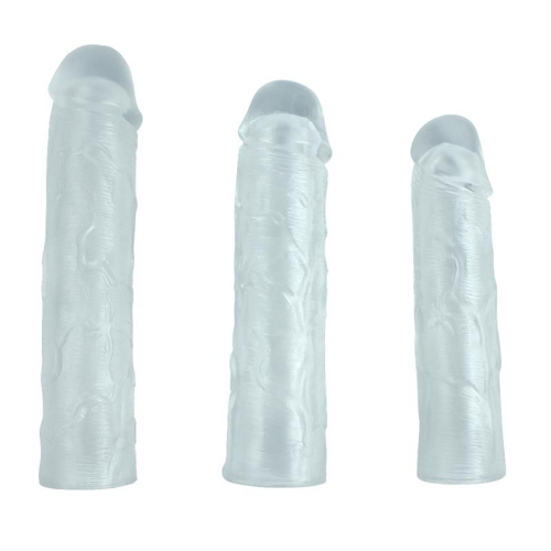 Pack 3 Mangas para o Pénis Alex Transparentes
