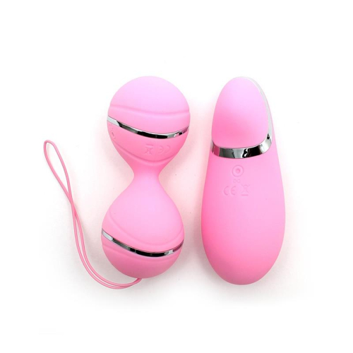 Bolas Kegel com Control Remoto y Estimulador Ibiza Rosa