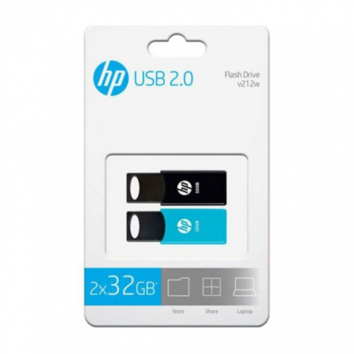 PACK 2 PENDRIVE 32GB HP - V212W USB 2.0 PRETO | AZUL