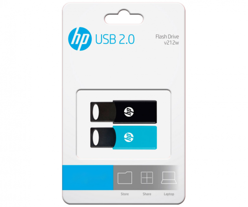PACK 2 PENDRIVE 64GB HP - V212W USB 2.0 PRETO | AZUL