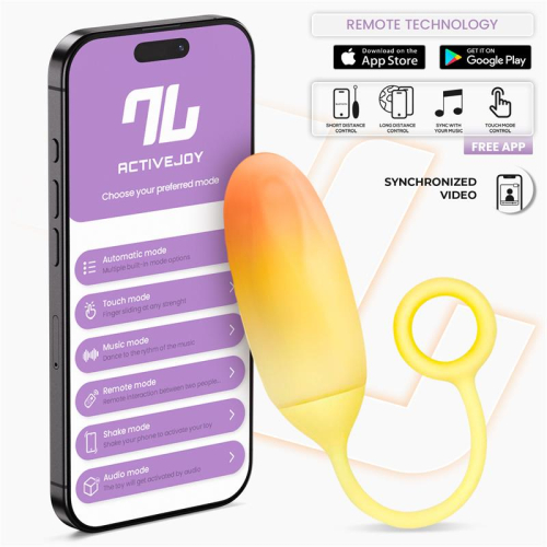 Ovo Silicone Duplo Capa com APP Amarelo/Laranja