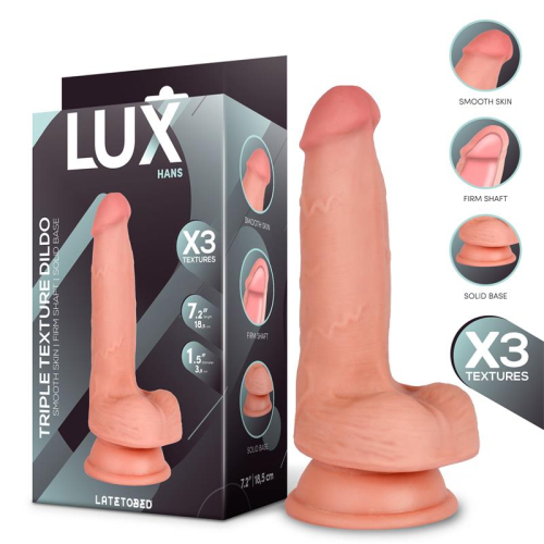 Hans Dildo Triple Densidad com Testículos 7.2
