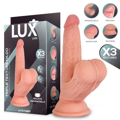 Lars Dildo Triple Densidad com Testículos Oscilantes 7.6