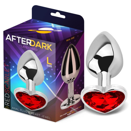Plug anal Base Corazón Red Scarlet Tamanho L